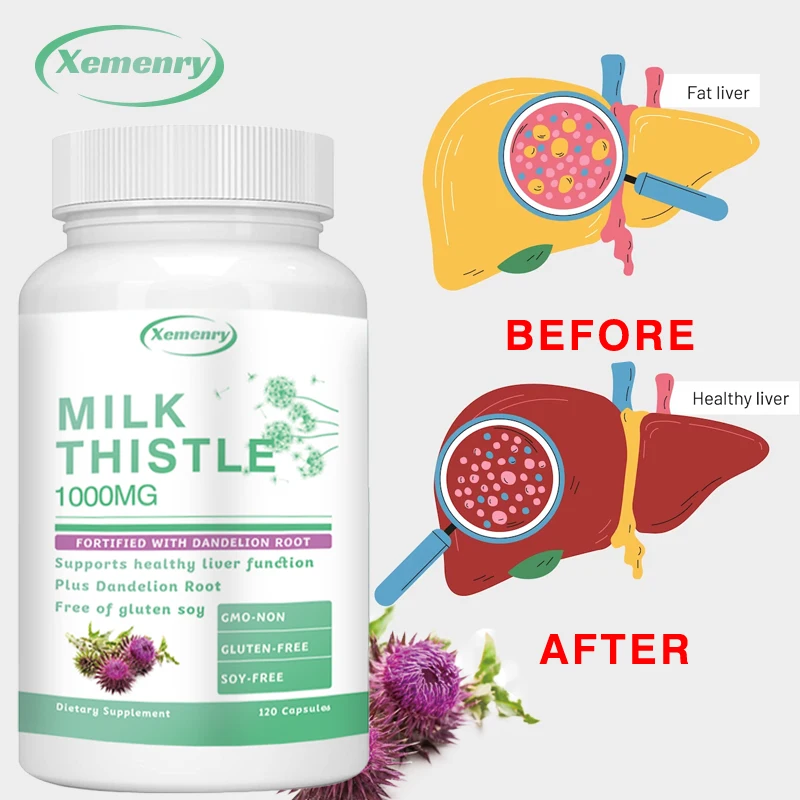 Milk Thistle Capsules 1000mg - - огляд і ціна Milk Thistle Silymarin