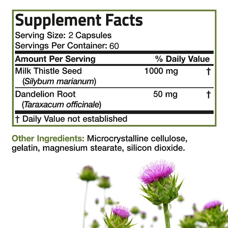 Natural Milk Thistle Supplemen - огляд і ціна Milk Thistle Silymarin