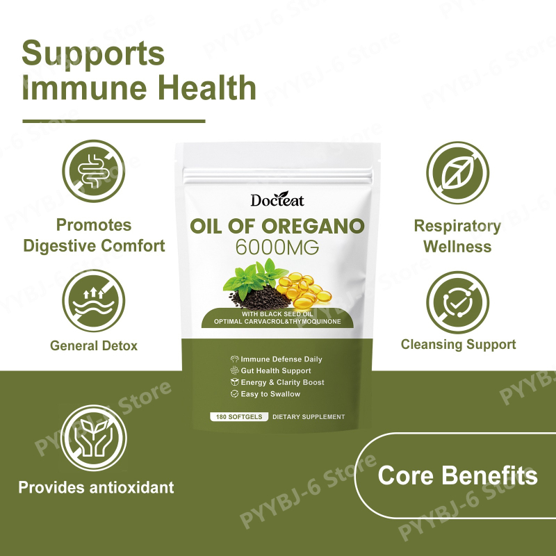 Oregano Oil Softgels with Blac - огляд і ціна Herbal Wellness Formula